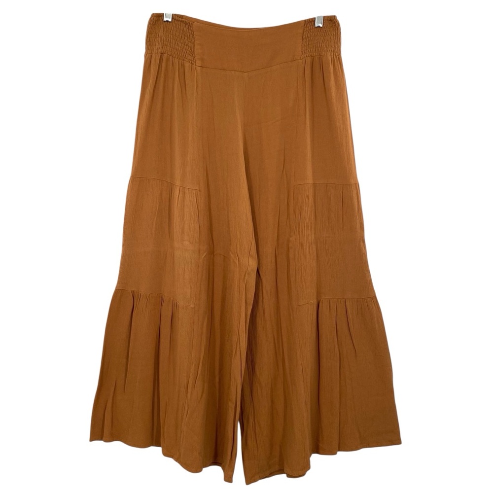 Simplee High Waisted Cropped Wide Leg Palazzo Pants